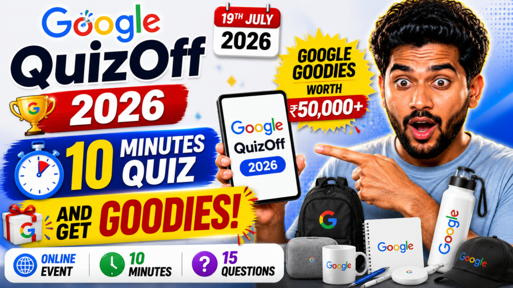 QuizOff 2026 Registration | Win Goodies Worth ₹50,000+, Cash Prizes & Free Certificate