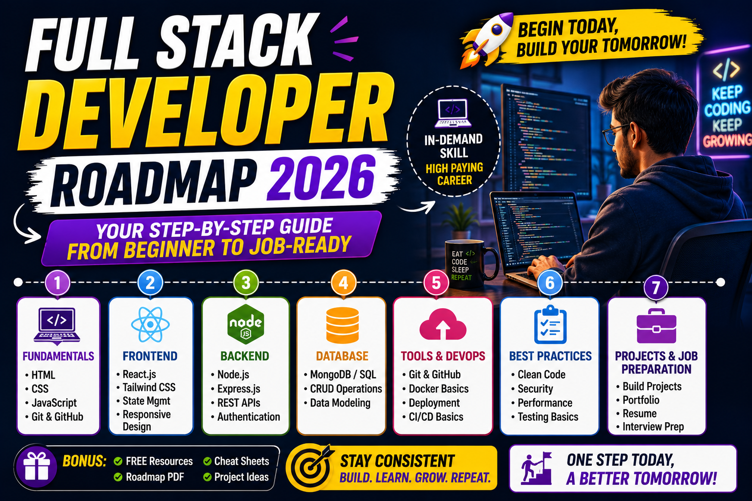 Full Stack Developer Roadmap 2026: Providing Step-by-Step Guide for Beginners